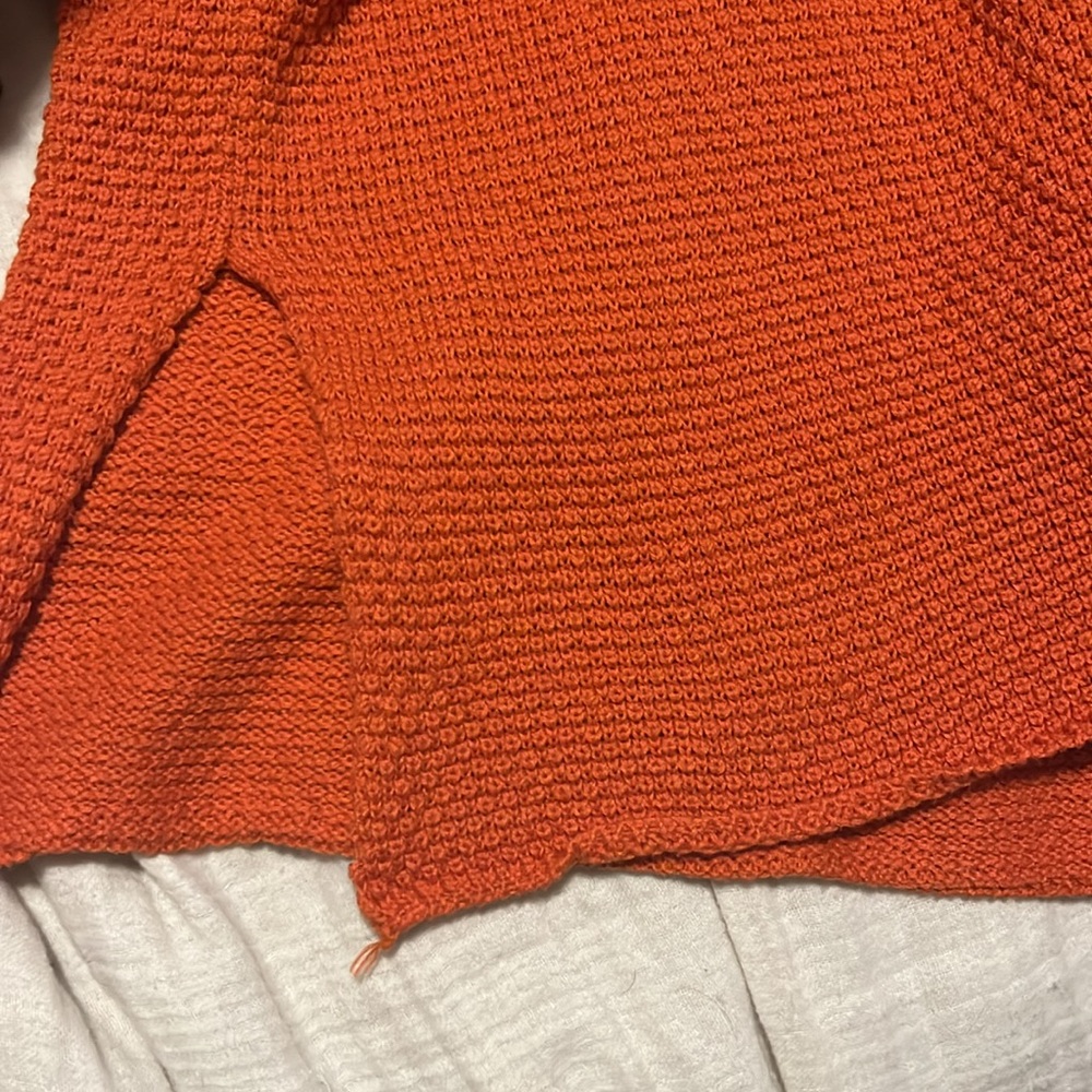 orange button sweater - Picture 5 of 5